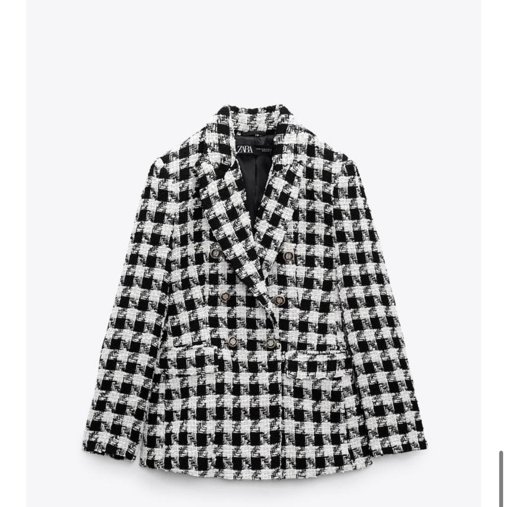 Zara Houndstooth Blazer